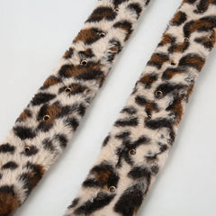 Aiertu  -  Faux Fur Leopard Print Belts Vintage Stylish Chic Buckled Waist Belt 2000s Waistband Fashion Y2K Accessories Women Aiertu