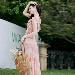 Aiertu  Honey Vine Vintage-Floral Ethereal Essence Dress Aiertu