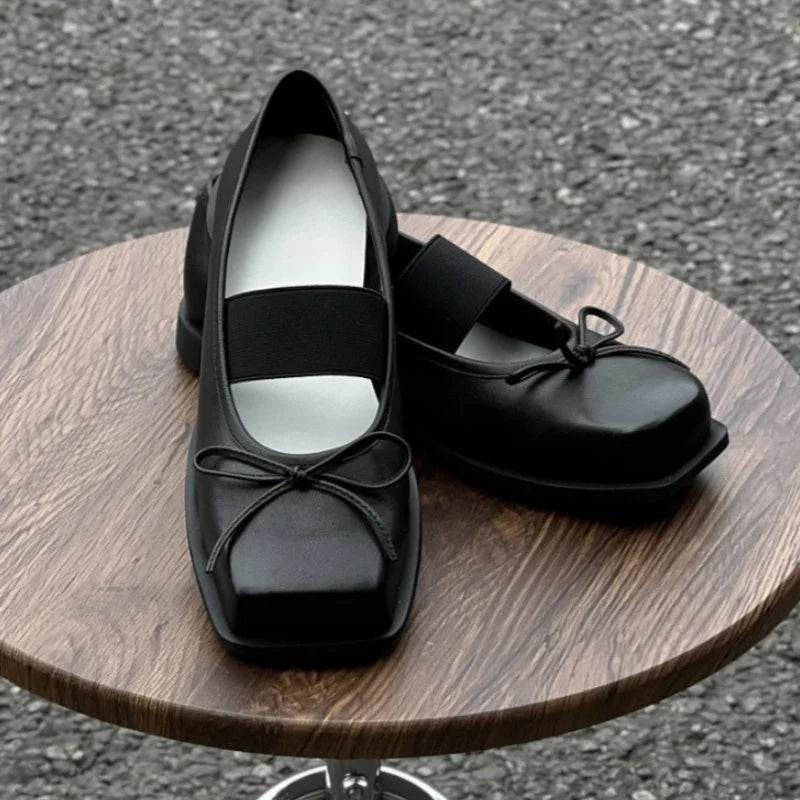 Aiertu  -  Designer Spring Women Mary Jane Shoes Fashion Square Toe Ladies Comfort Soft Sole Flats Women's Comfort Ballerinas Shoes Aiertu