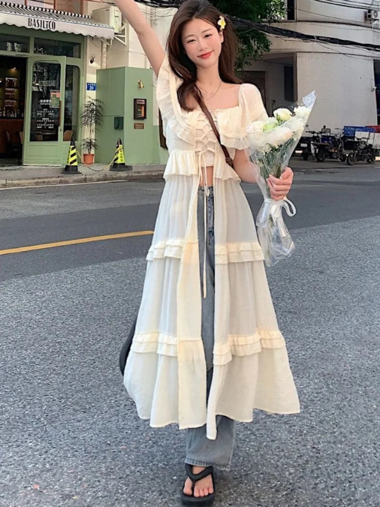 Aiertu  -  Summer Slash Neck Off Shoulder Sexy Women Dresses Y2k Aesthetic Basic Split Slim Dress Fairy Harajuku Bandage Fashion Vestidos Aiertu
