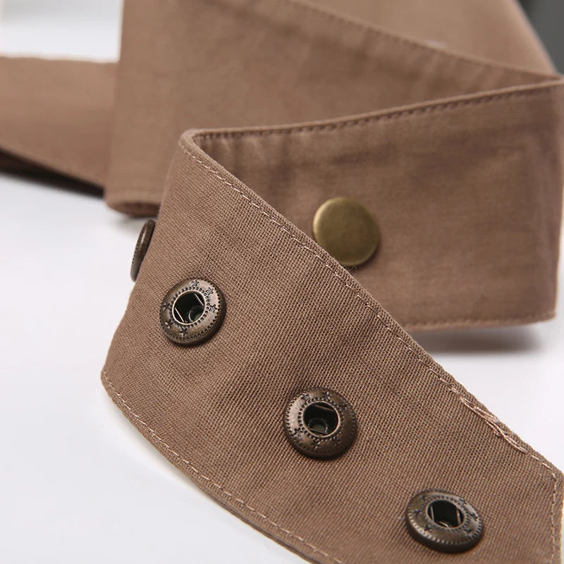 Aiertu  -  Harajuku Brown Buttons Vintage Female Belts Pockets Y2K Grunge Bum Bag Waistband Accessories Wide Sashes Outfits Aiertu