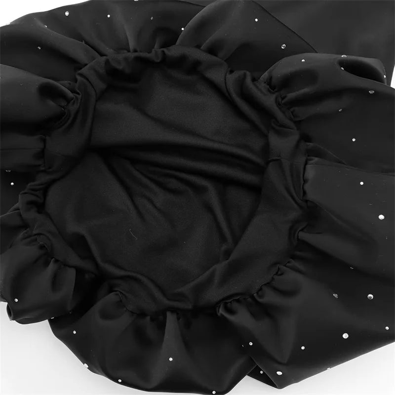 Aiertu  -  Fashion Satin Black Ruffled Hem Diamond Strapless Mini Dress For Women Summer Sleeveless Back Zipper  Party Club Evening Vestido Aiertu