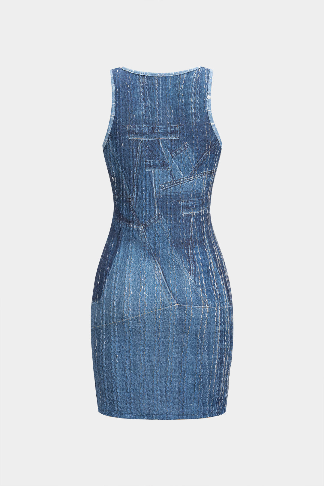 Aiertu  Abstract Print Sleeveless Mini Dress Aiertu