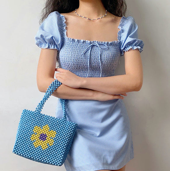 Aiertu - Uptown Shirred Babydoll Dress  ~ HANDMADE - new trend inspo - trashy outfits - dinner outfits Aiertu