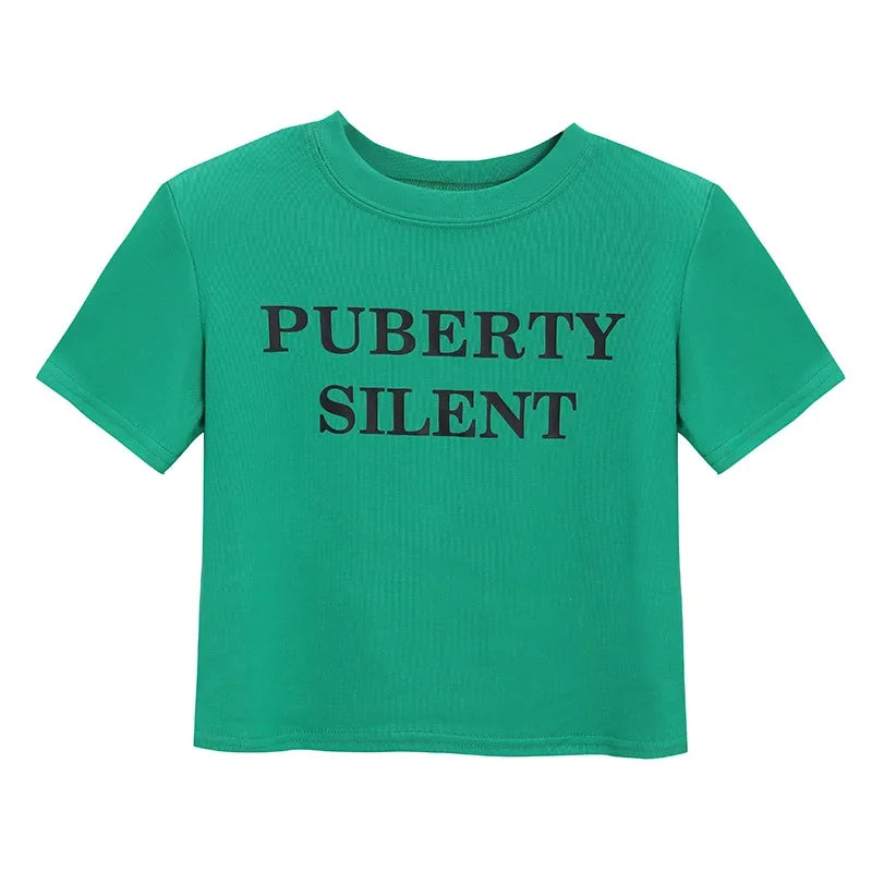 Aiertu  -  Short Sleeved T-shirt Women's Short Base Shirt 2026 Spring and Summer Slimming Slim Fit Letter White Student Top Female Clothes Aiertu