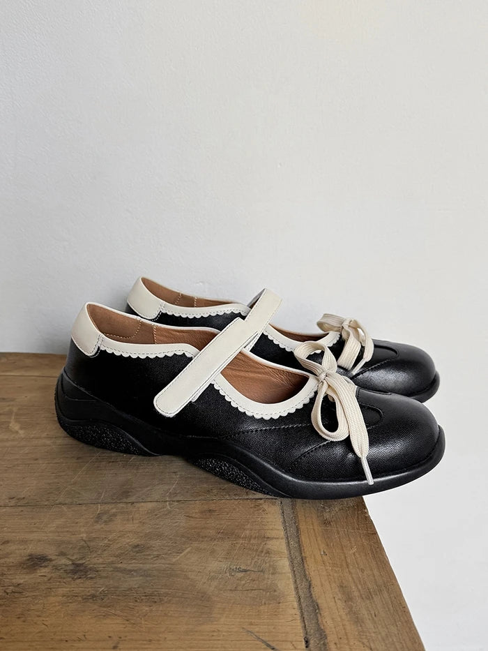 Aiertu  -  Bow Women Shoes Flats Sport Sneakers Summer New Sandals Designer Leather Loafers Woman Casual Running Zapatillas De Deporte Aiertu