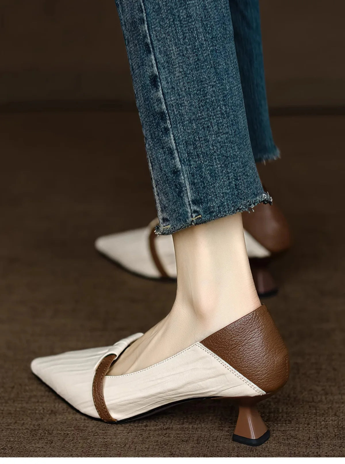 Aiertu  -  New Women Heels Loafers Footwear Elegant Slingback Pointed Slip on Party Lady Pumps Shoes Fashion Comefortable Zapatos De Mujer Aiertu
