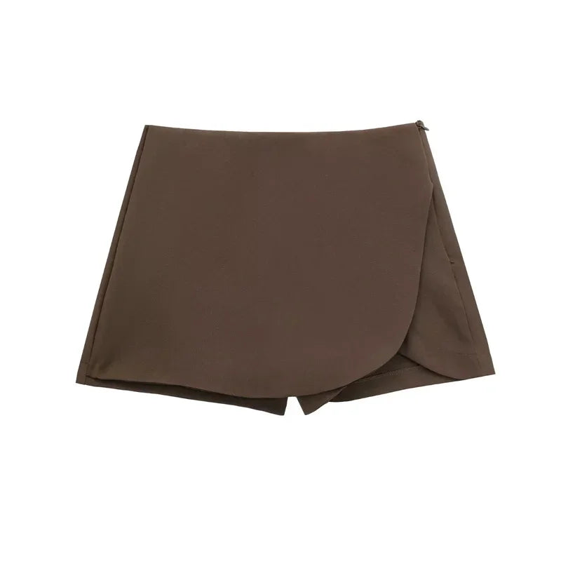 Aiertu  -  Summer New Women's High Waist Asymmetric Mini Skirt Korean Classic Fashion Short Skirt Casual Women's Solid Color Short Skirts Aiertu