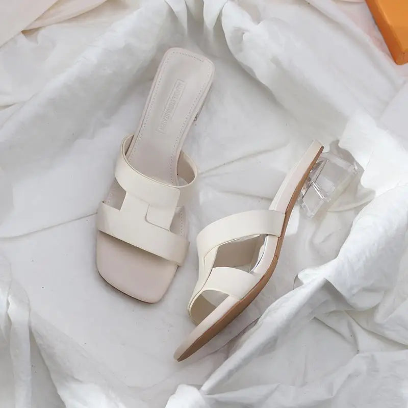 Aiertu  -  New Fashion Women's Summer Sexy Elegant Sandals Cool Midheel Slippers Casual Female Single Shoes Chaussure Femme Aiertu