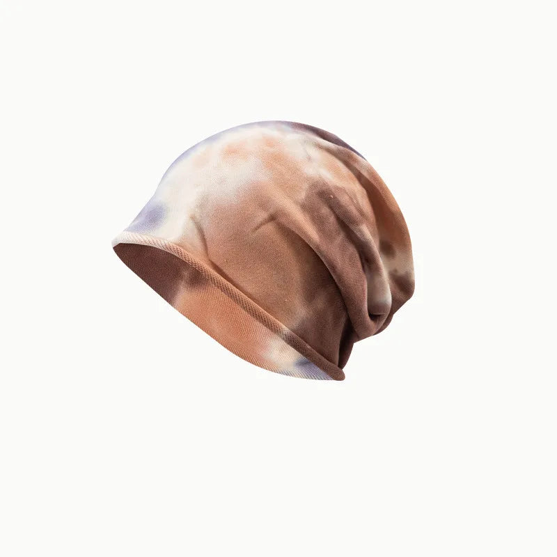 Aiertu  -  Beanies Men Tie Dye Hats Women Skullcap Unisex Warm Cotton Autumn Winter Caps Outdoor Fashion Hip-Hop Beanie Cap Gorras Aiertu