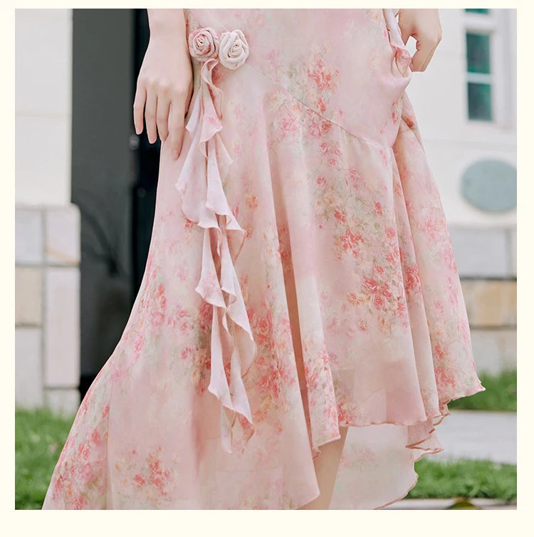 Aiertu  Honey Vine Vintage-Floral Ethereal Essence Dress Aiertu