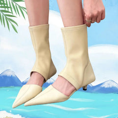 Aiertu  -  Autumn Fashion New Sexy Banquet Wear Comfortable All-inclusive Solid Color Pointed Sandals Low Heels Zapatos Mujer Aiertu