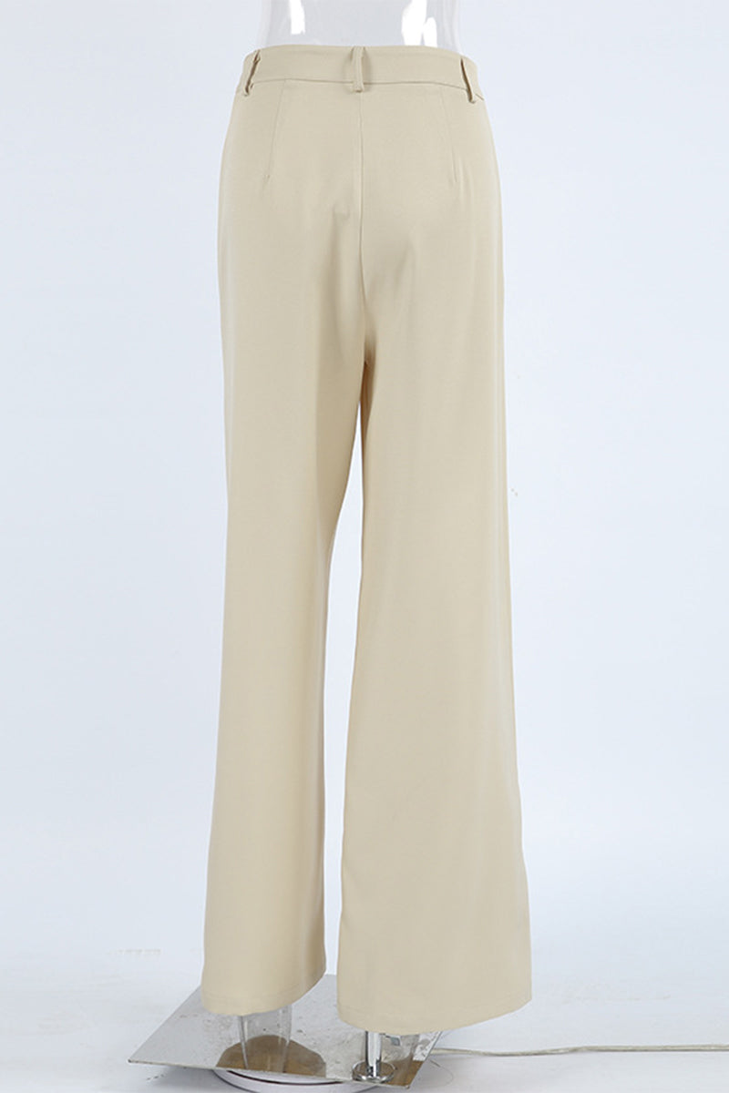 Aiertu  -Casual Street Patchwork Loose High Waist Wide Leg Bottoms(No waist belt) aiertu