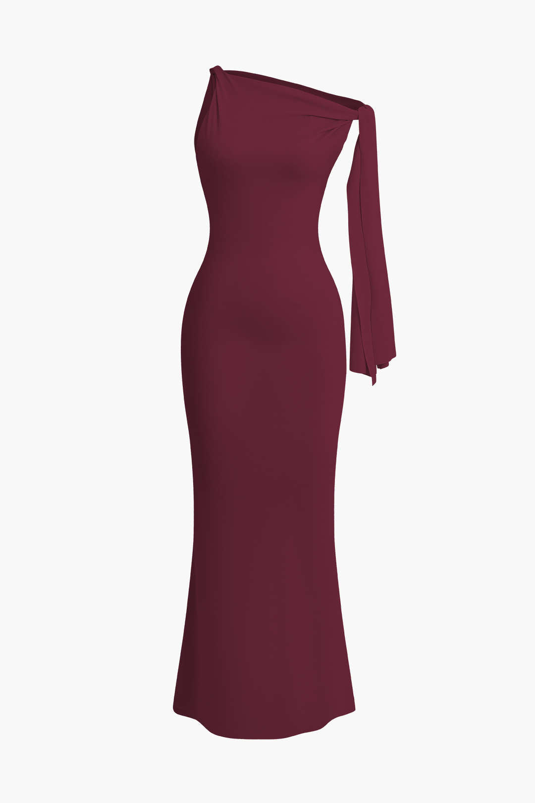 Aiertu  Asymmetrical Twist Knot Mermaid Maxi Dress Aiertu