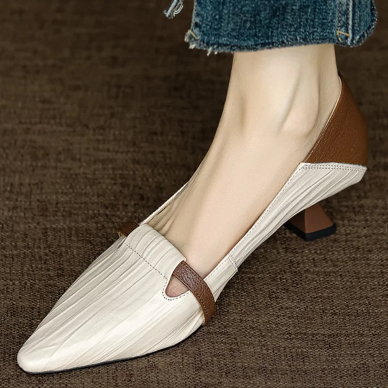 Aiertu  -  New Women Heels Loafers Footwear Elegant Slingback Pointed Slip on Party Lady Pumps Shoes Fashion Comefortable Zapatos De Mujer Aiertu