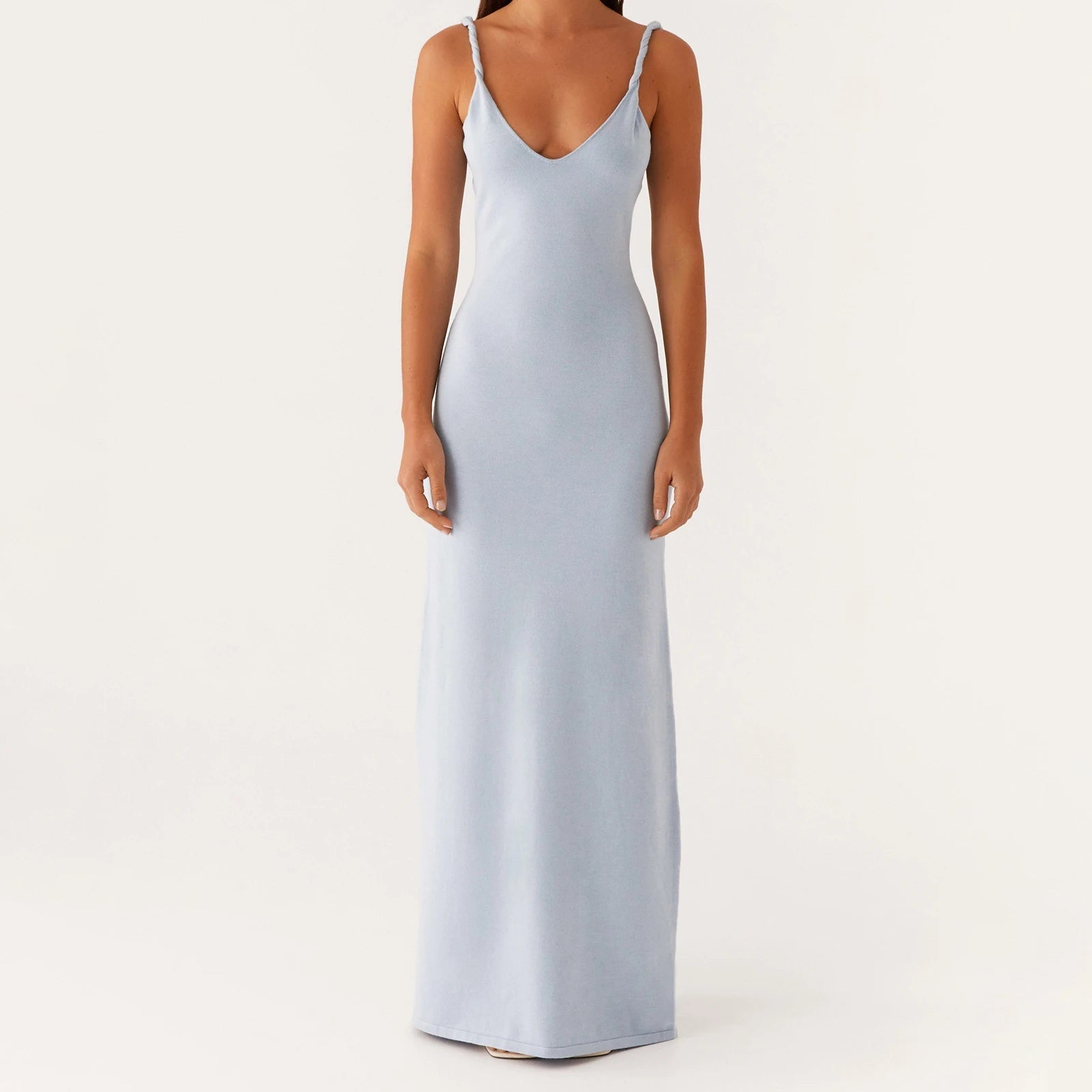 Aiertu  Women Elegant Backless Spaghetti Strap Long Dress Slim Fit Sleeveless Cutout Back Maxi Dress Formal Cocktail Sundress Aiertu