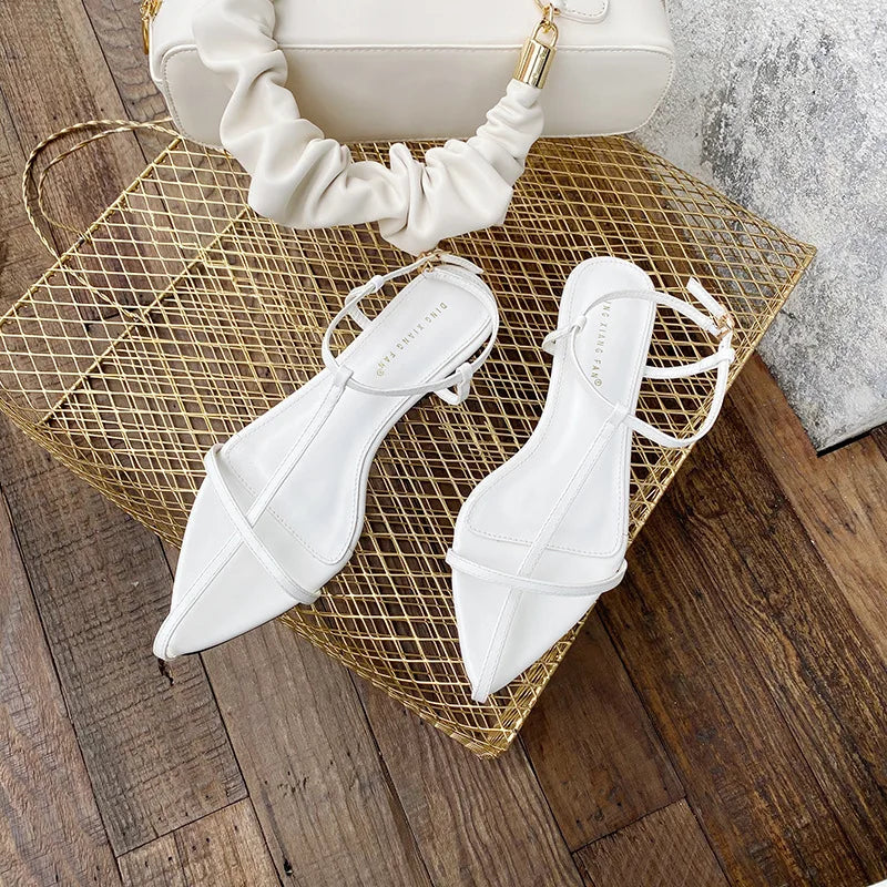 Aiertu  -   Summer New Minimalist Design Fashion All-match Flat Sandals European and American Model Style Women's Shoes Aiertu