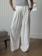 Aiertu  -  Sexy See Through Holiday Pants Summer Streetwear y2k Low Rise Loose Pleated Trousers Korean Fashion Ladies Casual Capris Aiertu