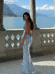 Aiertu     -  Fall Outfits 2026 Sexy Sparkling Sequins Evening Dresses Women Backless Halter Lace Up Sleeveless Bodycon Dress Lady Wedding Prom Party Vestidos Aiertu