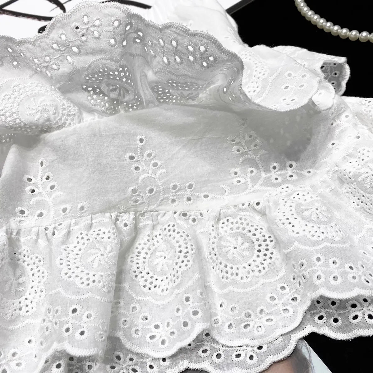 Aiertu  -  Summer Korean fashion mini skirts kawaii vintage clothes cute white lace skirts for woman high waist ruffle skirts embroideryed Aiertu