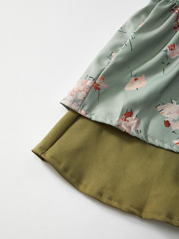 Aiertu  -  Floral Print Ruffle Mini Skirt Aiertu