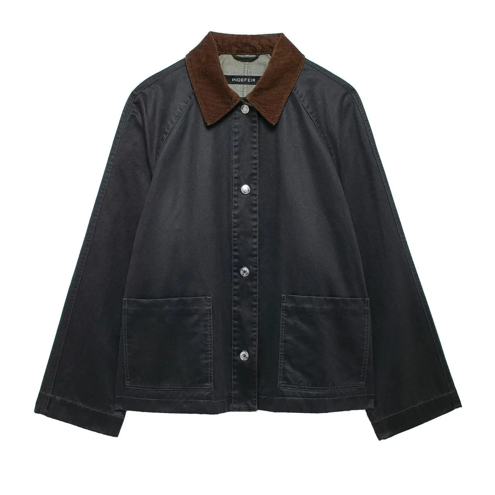 Aiertu  -  Casual Cargo Jackets Women Vintage Street Fashion Lapel Zipper Big Pockets Coats Female Autumn Long Sleeves Outwears Lady Aiertu
