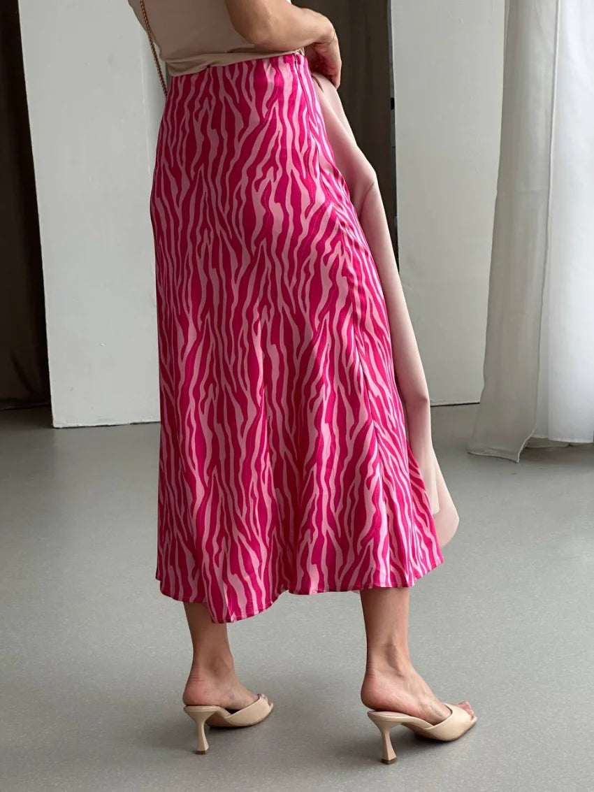 Aiertu  -  Elegant Slim Print Women'S Skirt Bodycon High Waist Midi Skirts Streetwear Classic Skirt Fashion Female Clothing Aiertu