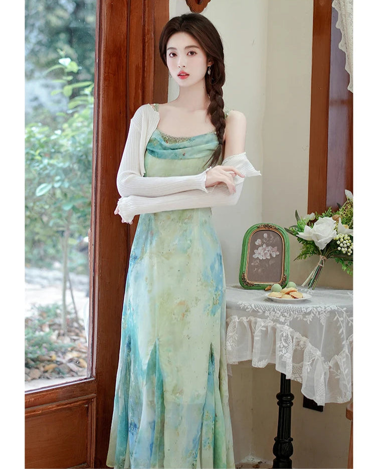 Aiertu  Sea Siren Ethereal Essence Style Dress Aiertu