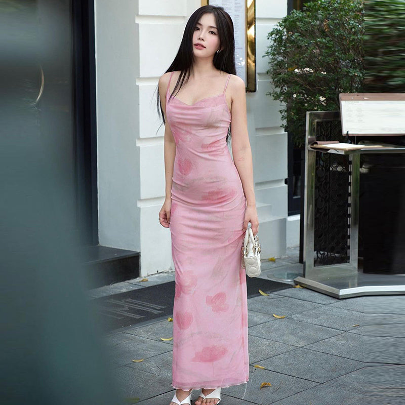 Aiertu  -Lennix Mesh Maxi Dress aiertu