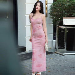 Aiertu  -Lennix Mesh Maxi Dress aiertu