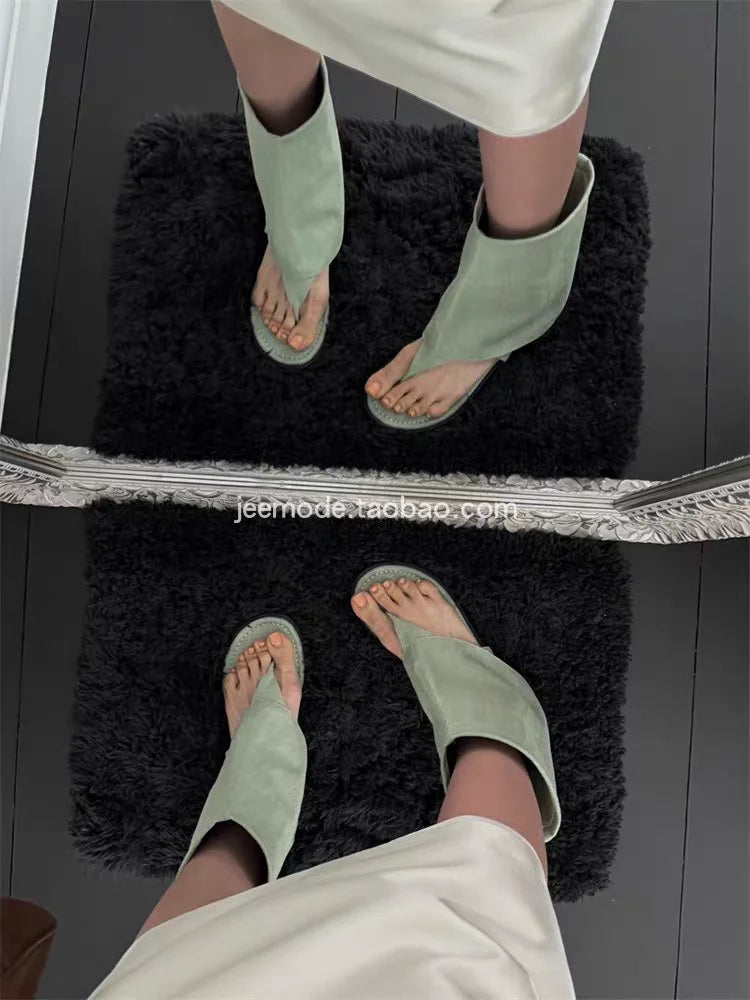 Aiertu  -  Women Cool Boots Sandals Flats Clip Toe Shoes Sexy Slippers 2026 Summer Designer Dress Open Toe Shoes Beach Flip Flops De Mujer Aiertu