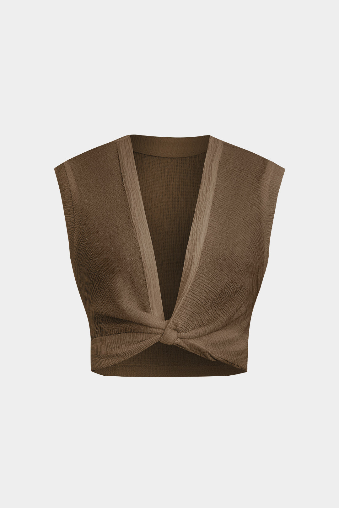 Aiertu  Twist Knot V-Neck Tank Top Aiertu