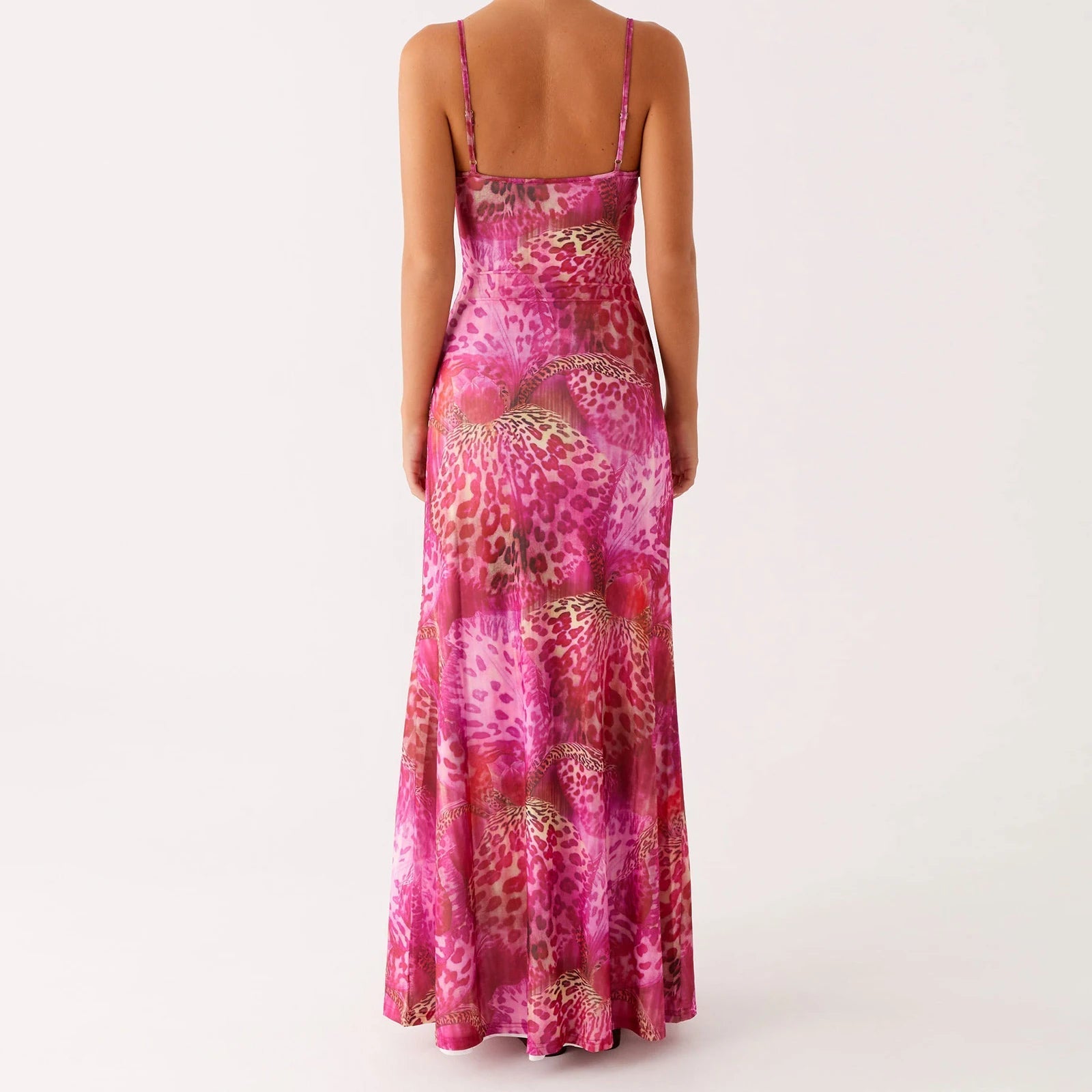 Aiertu  -  Women Floral Tube Maxi Dress with Scarf Sexy Strapless Backless Bodycon Long Dress Summer Mesh Cocktail Sundress Aiertu
