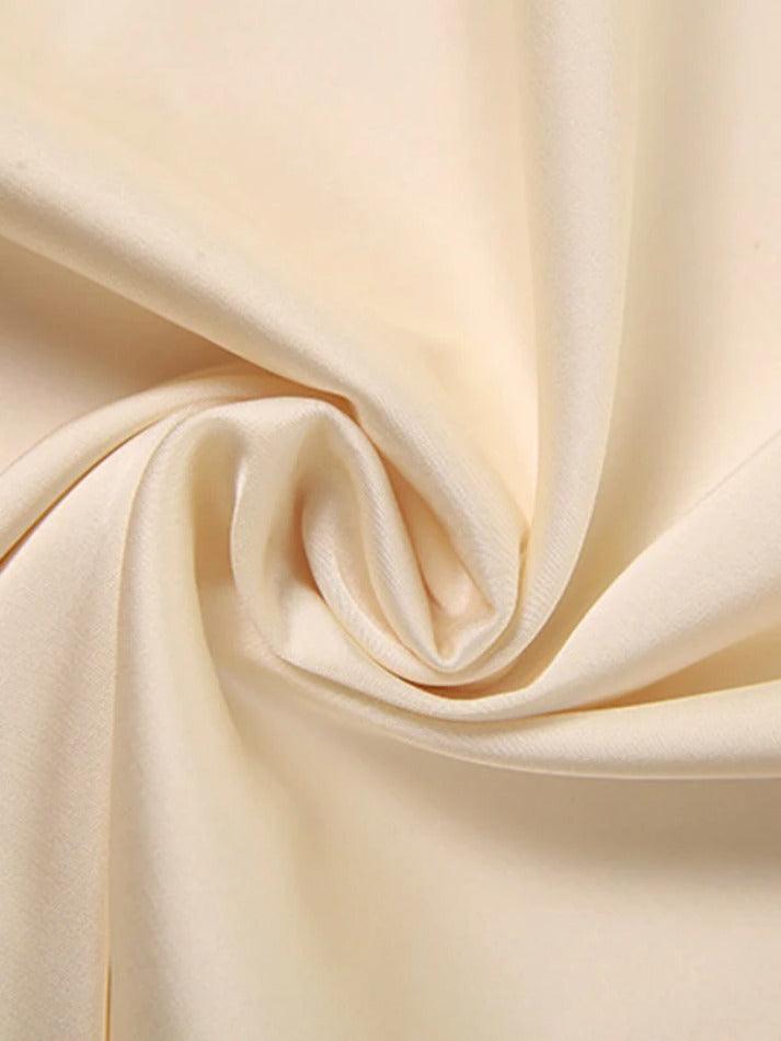 Aiertu  Satin Backless Tie Up Maxi Dress aiertu