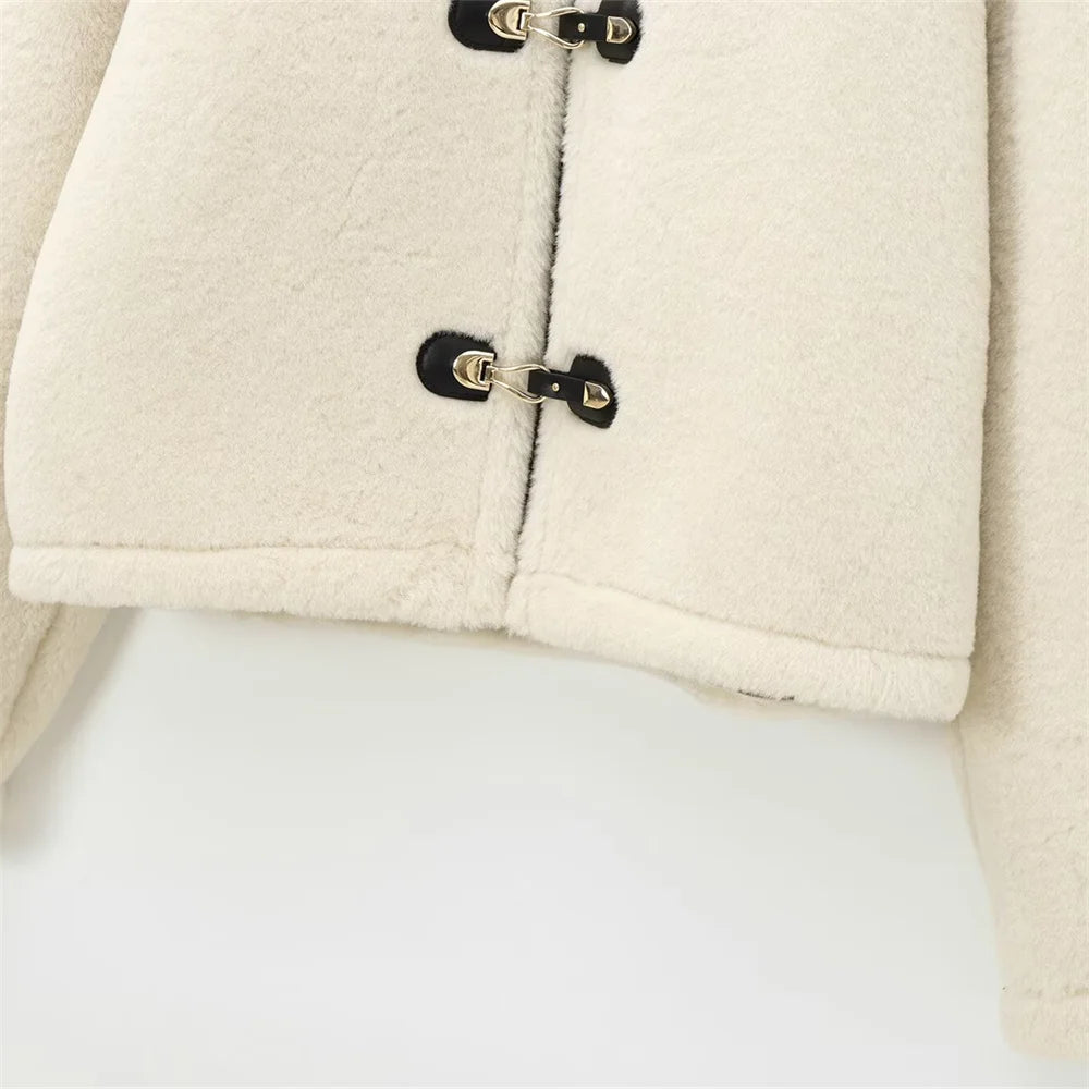 Aiertu  -  Autumn New European and American Style Loose Casual Long Sleeved Double-sided Rope Buckle Jacket Jacket Aiertu