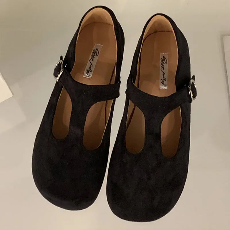 Aiertu  -  Autumn Women Flats Fashion Round Toe Slip On Ladies Elegant Mary Jane Shoes Soft Flat Heel Outdoor Dress Ballerin Shoes New Shoe Aiertu
