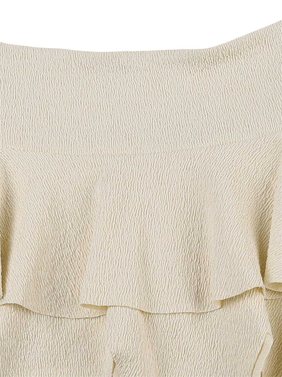 Aiertu  Summer Solid Color Gothic Mini Skirt Women Drawstring Elastic Band Short Y2K Skirt Irregular Hem Streetwear Aiertu