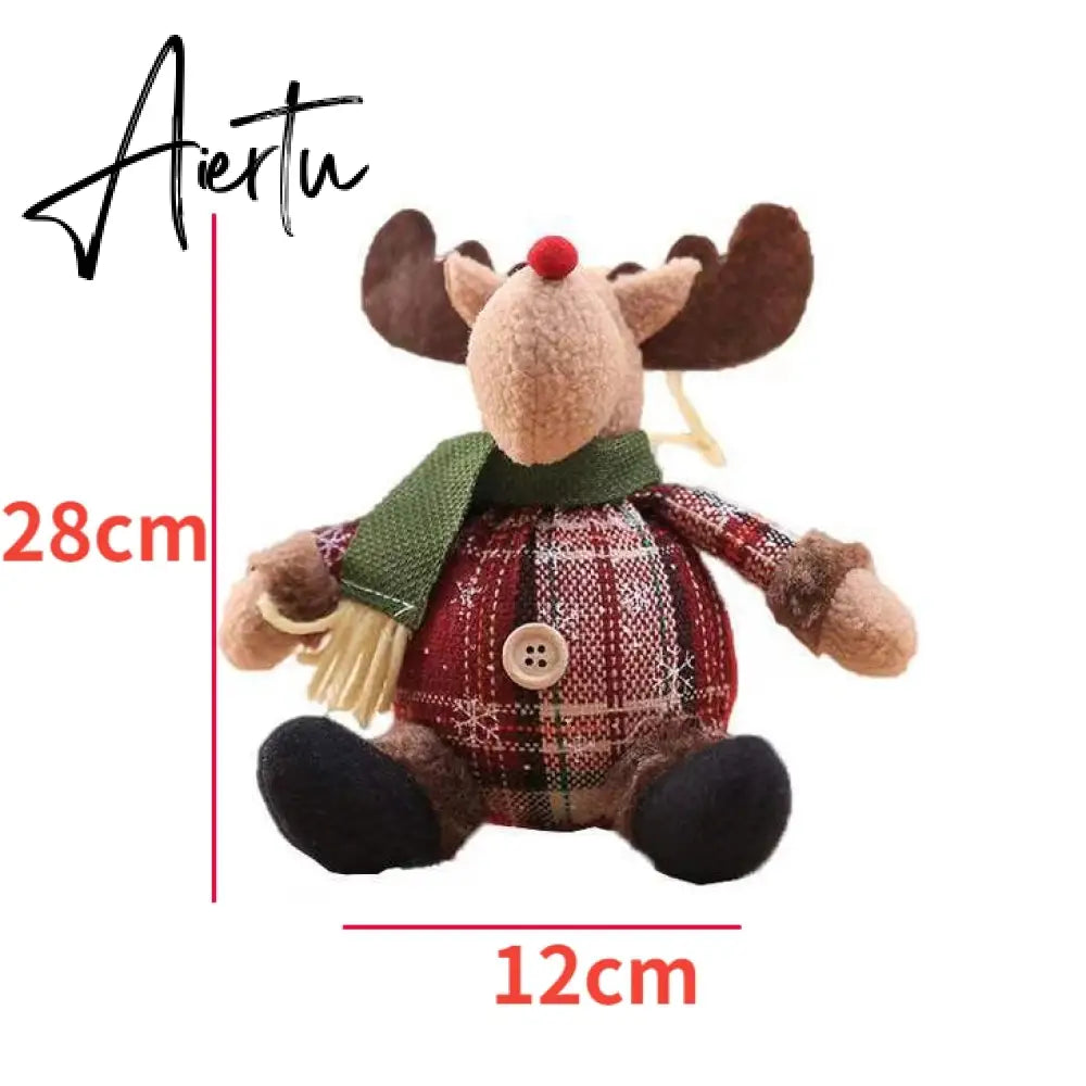 Elk Santa Dolls Christmas Pendants Merry Christmas Pendants Hanging Ornaments Xmas Party New Year Decorations Navidad Noel Aiertu