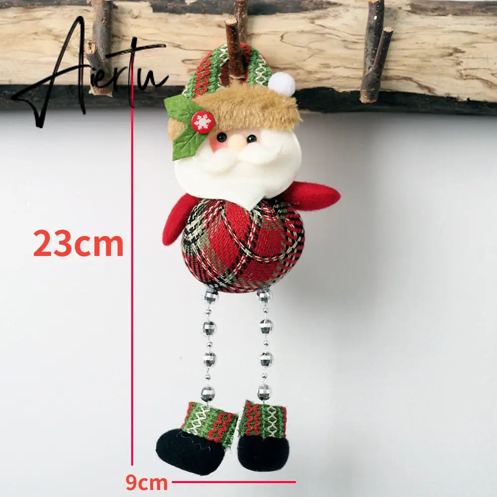 Elk Santa Dolls Christmas Pendants Merry Christmas Pendants Hanging Ornaments Xmas Party New Year Decorations Navidad Noel Aiertu