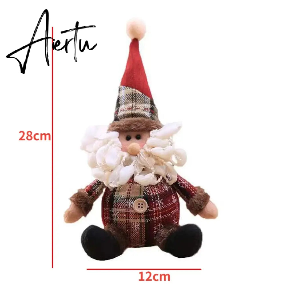 Elk Santa Dolls Christmas Pendants Merry Christmas Pendants Hanging Ornaments Xmas Party New Year Decorations Navidad Noel Aiertu