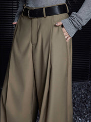 Aiertu  Pleated Draped Pants Without Belt shopify