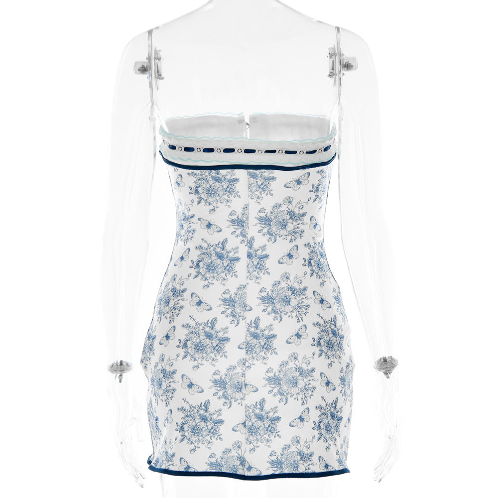 Aiertu - Vintage Design Print Mini Dress Aiertu