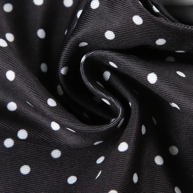 Aiertu  -  Summer Vacation Beach 2 Piece Set Women Sexy Polka Dots Print Lace Up Halter Bra + Ruffles Micro Mini Skirts Swimsuit Aiertu