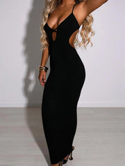 Aiertu Sexy Deep V Low-cut Cross Bandage Long Maxi Dress Women Sleeveless Backless Skinny Bodycon Dress Elegant Club Party Vestidos Aiertu