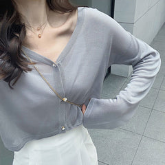Aiertu 4Xl Sweet Cardigan Women Harajuku Sunscreen Shirts Korean Streetwear All Match Loose Casual Sun Protection Blouse Tops Aiertu