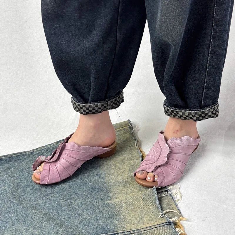 Aiertu  -  Women Slippers Designer Heeled Sandals New Shoes 2026 Summer Fashion Chunky Pumps Open Toe Elegant Sandalias De Mujer Dress Aiertu