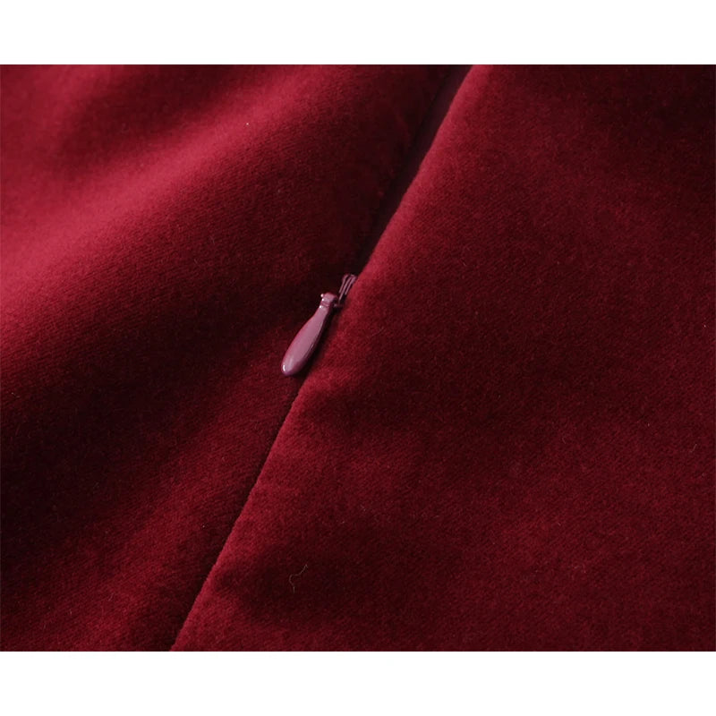 Aiertu  -  High Street Women Wine Red Velvet Bow Strapless Top Sexy Sleeveless Chic Party Crop Top Ropa Para Mujer Aiertu