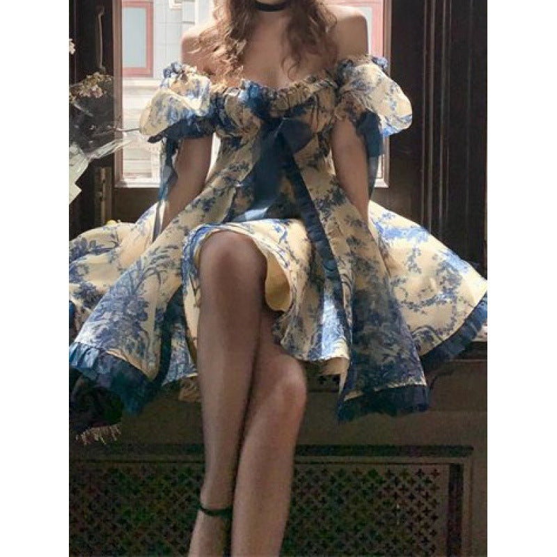 Aiertu  dress to impress Sweet Style Age-Reducing Floral Birthday Dress Summer New Fashion Women's Fairy Slim Princess Dress Aiertu