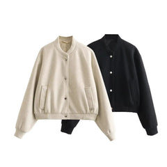 Aiertu  -  European and American style fashion all-match soft pilot jacket coat women's early autumn new high-end loose casual baseball uni Aiertu
