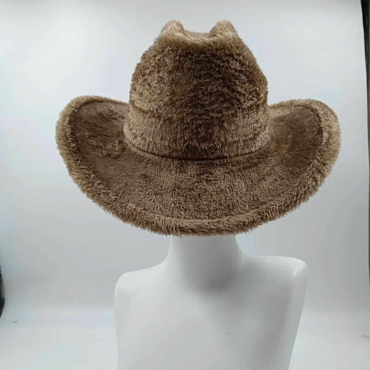 Aiertu  -  Fedora Hat Emerald Green Plush Cowboy Hat Material New Jazz Hat European and American Fashion Hat Big Brim Hat Aiertu